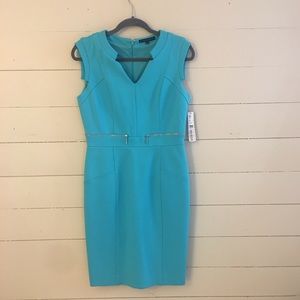 NWT Antonio Melani teal blue sheath
